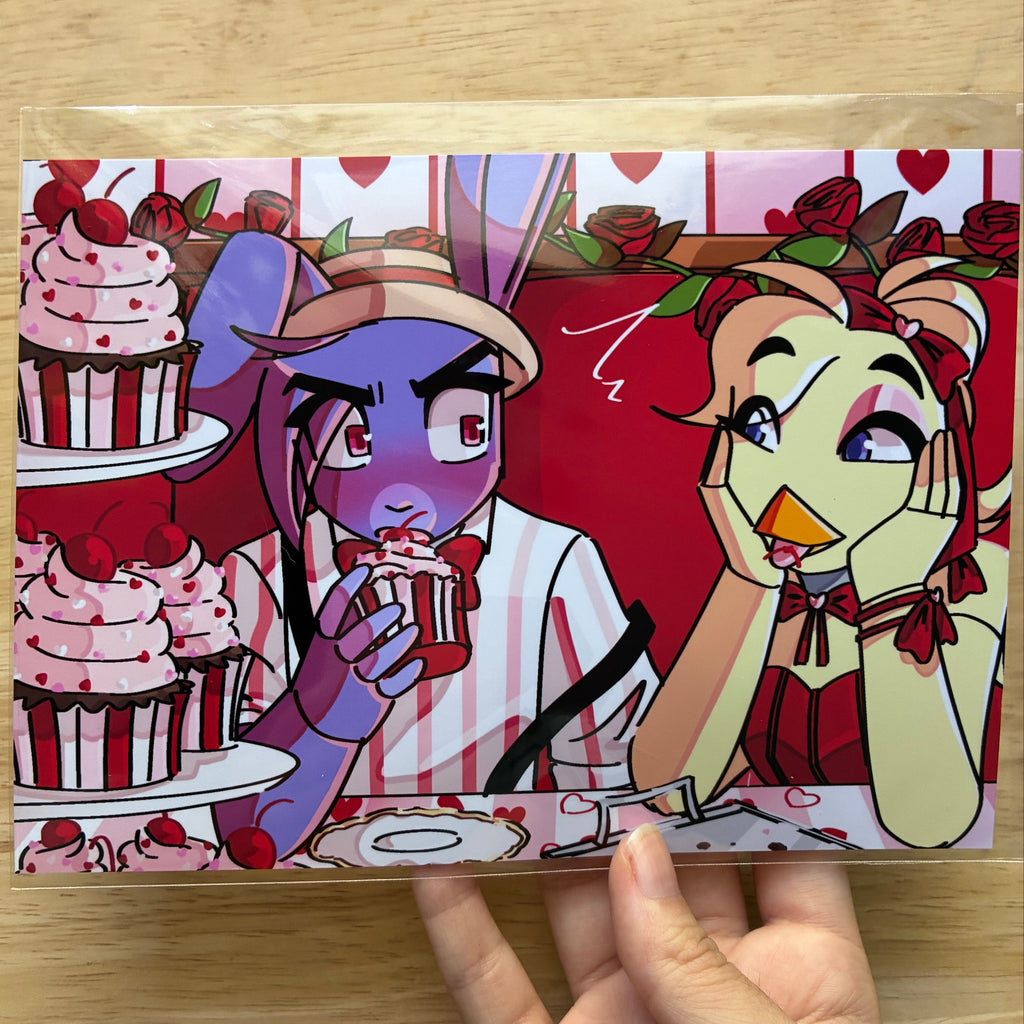 FNaF Valentines Cupcake Shop print
