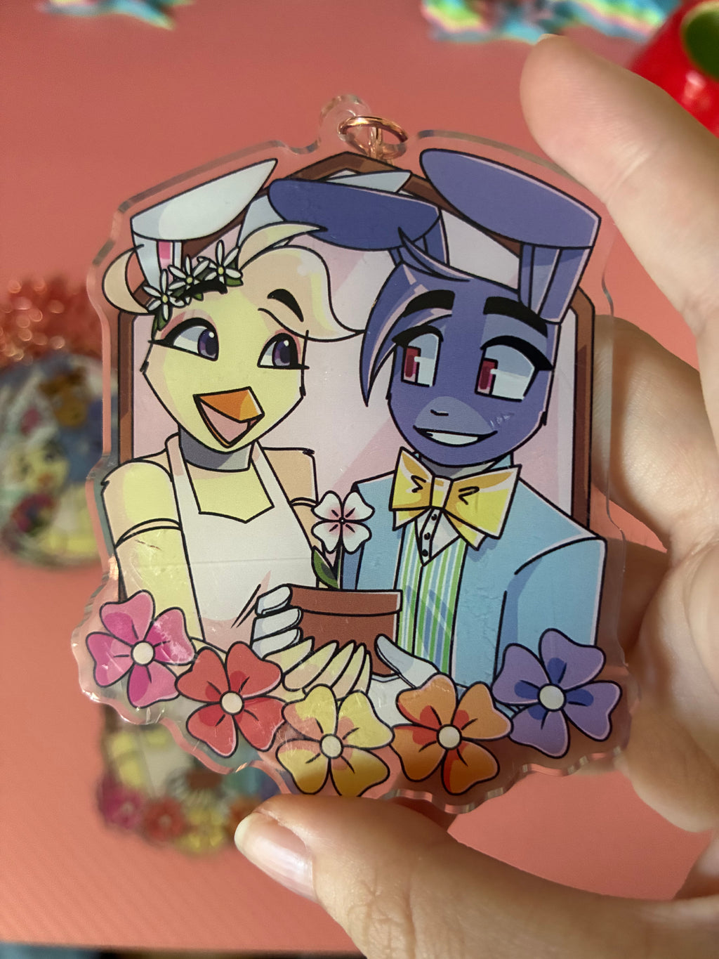 FNaF Chica and Bon Spring Keychain LIMITED EDITION