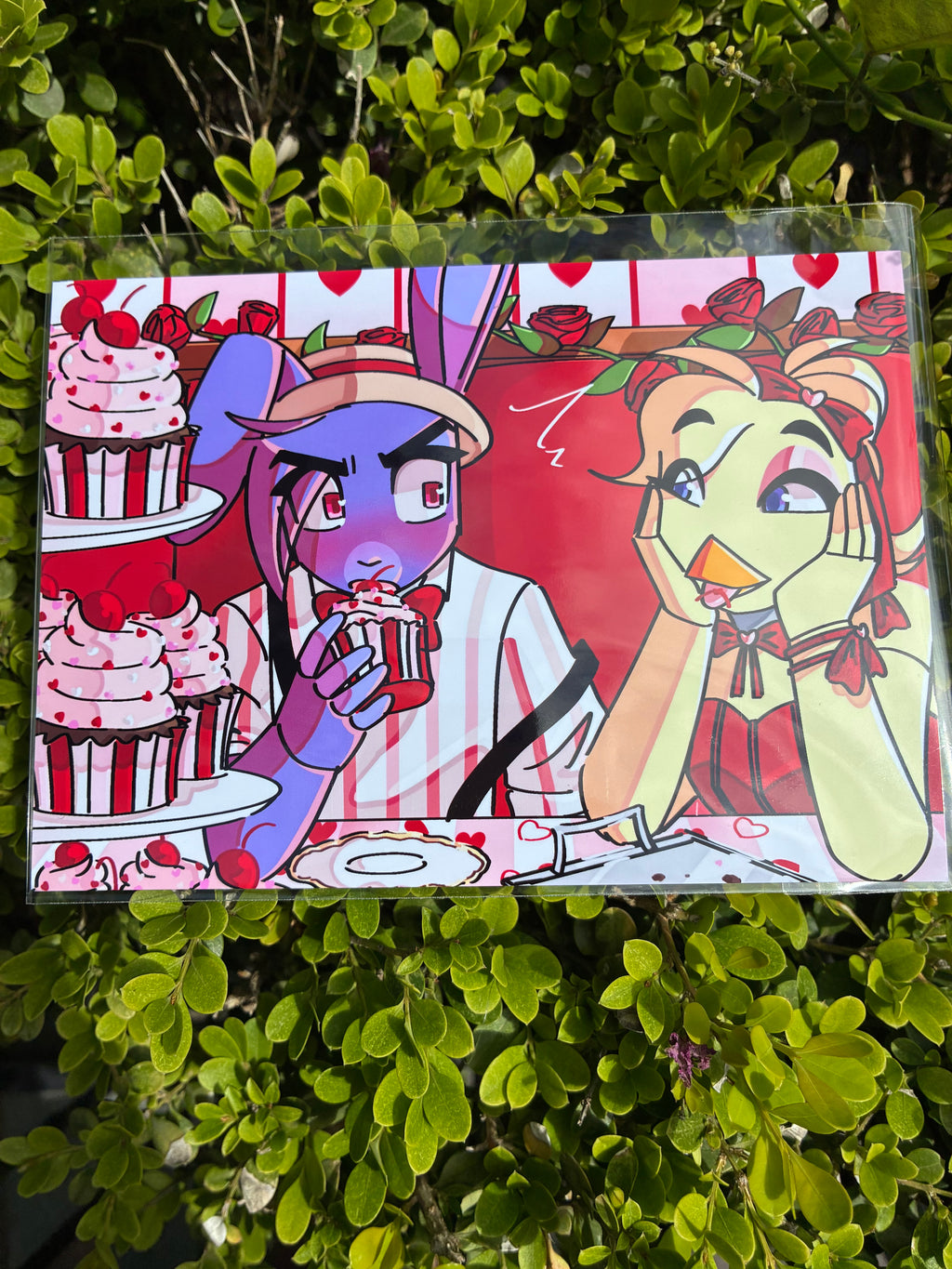 FNaF Valentines Cupcake Shop print