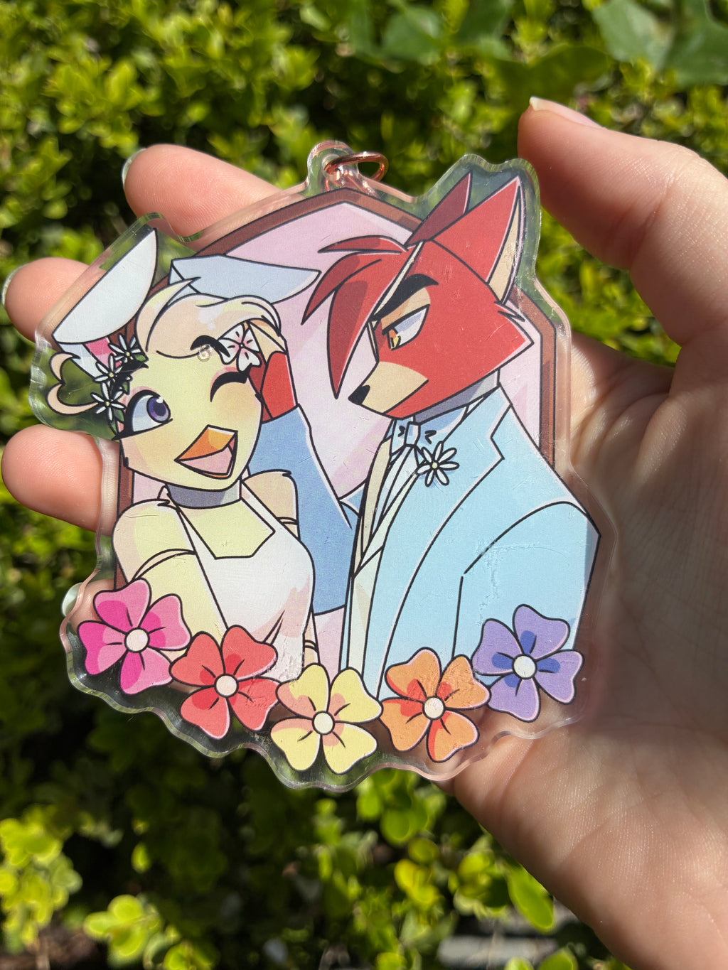 FNaF Chica and Foxy Spring keychain LIMITED EDITION