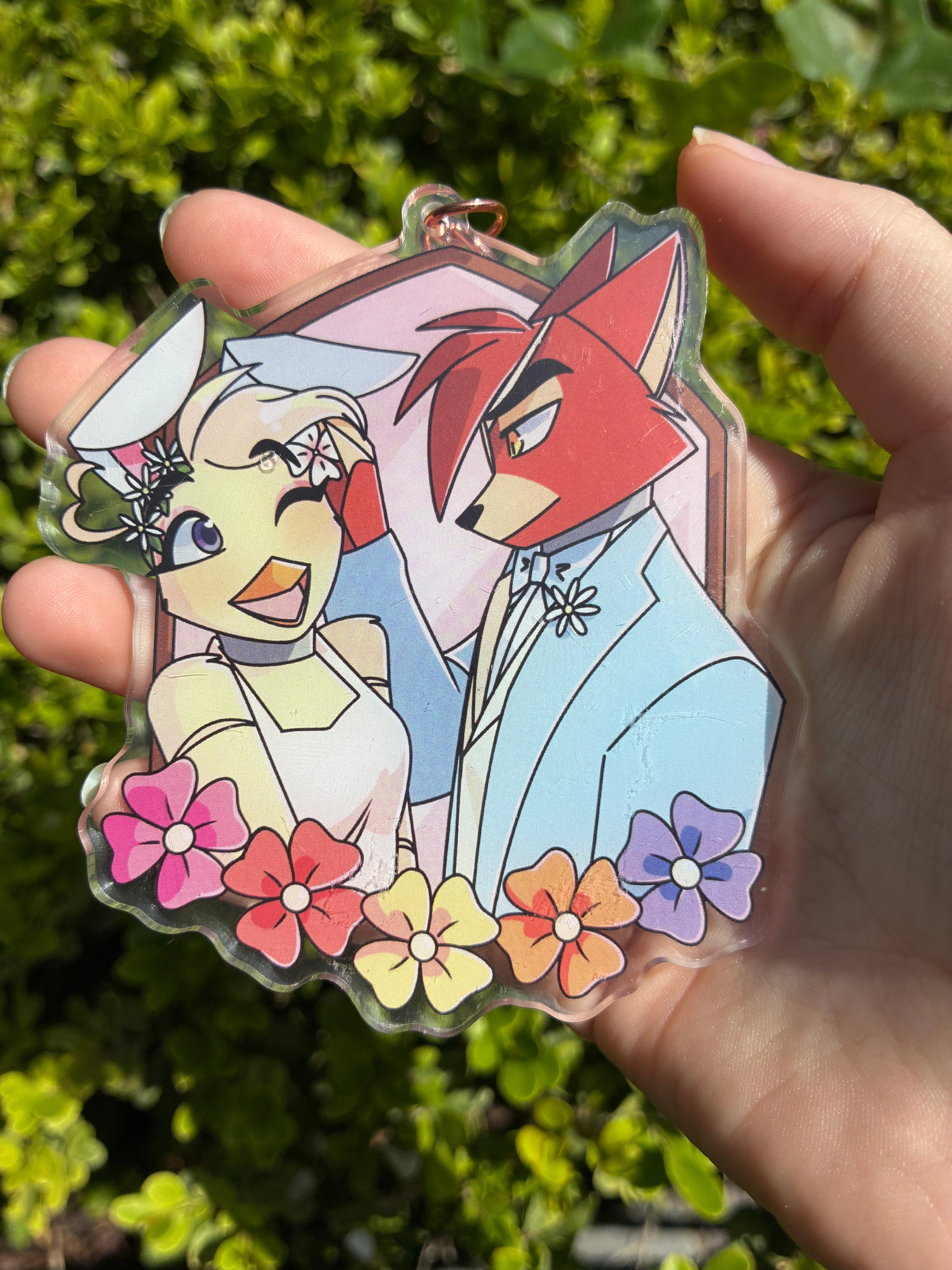 FNaF Chica and Foxy Spring keychain LIMITED EDITION